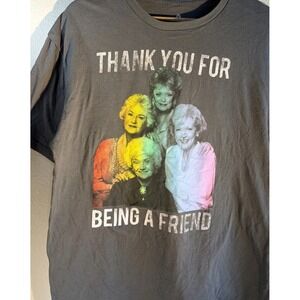 The Golden Girls "Thank You For Being A Friend" Rainbow Cast Graphic T-Shirt L